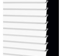 Mini tenda oscurante a lamelle a forma di L, senza fori, in alluminio, oscuramento della stanza, orizzontale, regolazione della luce, schermo per la privacy (bianco, 100 x 150 cm)