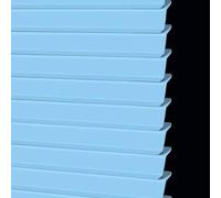 Mini tenda oscurante a lamelle a forma di L, senza fori, in alluminio, oscuramento della stanza, orizzontale, regolazione della luce (blu, 80 x 150 cm)