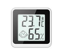 Mini Termometro Compatibile Con Bluetooth LCD Sensore Di Temperatura Digitale Misuratore Umidità Igrometro For Interni Preciso Veloce Monitoraggio In Tempo Reale(With Bluetooth Black)
