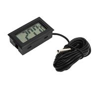 Mini Termometro Elettronico Digitale Schermo LCD Misuratore di Temperatura Incorporato Nero con Sonda Impermeabile, Misuratore di Monitoraggio Temperatura per Incubatrice