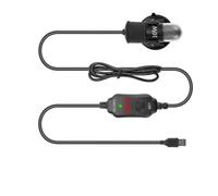 Mini termostato sommergibile per acquario, 10 W, con ingresso USB, 5 V, 2 A, temperatura regolabile 18-34 °C, per serbatoi d'acqua dolce e salata, piccolo acquario fino a 2 l, nero