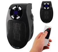 Mini Termoventilatore, Darryy 500W Stufetta Elettrica Basso Consumo con Presa, Termoventilatore da Parete con Presa, Mini Riscaldatore Elettrico, Bassa Rumorosità, Risparmio Energetico