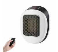 Mini Termoventilatore, Fancysky 600W PTC Mini Termoventilatore Elettrico con Presa, Termoventilatore da Parete con Presa, Mini Riscaldatore Elettrico, Bassa Rumorosità, Risparmio Energetico
