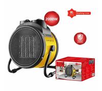 Mini Termoventilatore in Ceramica Potenza Regolabile 1000W 2000W con Livelli Reg