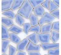 Mini Tessere di Mosaico 100 G Piastrelle di Mosaico in Porcellana Fai da Te Piastrelle di Ceramica Materiali per La Creazione di Mosaici, Light Blue, 1CM*1CM_100G