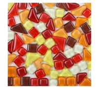 Mini tessere di mosaico in vetro, Multicolor Mosaic Tiles Glass Crystal Shapes For DIY Art Crafts Home Decoration 200g(Color-02)