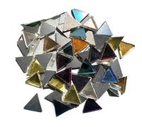 Mini tessere di mosaico in vetro, Triangle Mirror Mosaic Glass Tile DIY Kit Multicolor 100g(Mix)