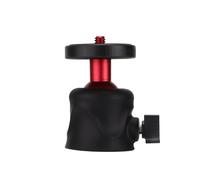 Mini testa a sfera per fotocamera DSLR, girevole a 360 gradi, in lega di alluminio, resistente all'usura, antigraffio, con cuscinetto in gomma