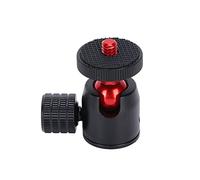 Mini testa a sfera per treppiede girevole a 360 gradi in lega di alluminio superficie liscia con vite da 1/4 di pollice adattatore per montaggio su slitta calda per fotocamera (palla rossa)