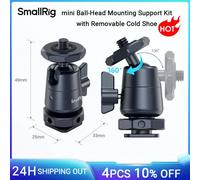 Mini testa a sfera SmallRig con supporto per pattino freddo rimovibile 360 ° Testa a sfera panoramica per fotocamera/microfono/monitor/luce video LED 2948