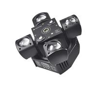 Mini testa mobile effetto luce da palco 4 bracci controllo audio LED RGBW fascio 3 in 1 for discoteca DJ party bar Ampia compatibilità