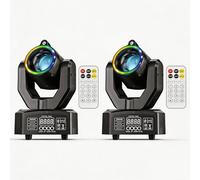 Mini Teste Mobili LED 30W,2PCS Luce da Palcoscenico RGBW Beam, DMX512 Controllo Sonoro Las Effetti Luminosi con Telecomando per DJ Bar Festa Discoteca Matrimonio