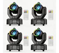 Mini Teste Mobili LED 30W,4PCS Luce da Palcoscenico RGBW Beam, DMX512 Controllo Sonoro Las Effetti Luminosi con Telecomando per DJ Bar Festa Discoteca Matrimonio