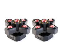 Mini Teste Mobili Luci Palcoscenico,120W LED RGBW 4 Bracci Luci Discoteca con Telecomando,Beam Moving Head Luci da Palco DMX512 Luce Stroboscopica per Festa Discoteca DJ Bar Matrimoni,2 PCS