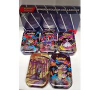 mini tin Pokemon megaevoluzione set 5 tin metal.nuovo sigillato