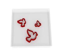 Mini/Tiny Dove Set di 3 taglierine per fondente 1,5 cm + 2 cm + 3 cm