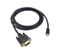 Mini to Vga Cable Black Gold Plated for Electronic Device Display