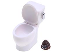 Mini toilette in plastica per casa delle bambole in scala 1/12 con suono di scarico, accessorio da bagno realistico per il gioco della casa delle bambole