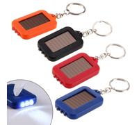 Mini Torcia 3 LED Portachiavi energia Solare Batteria Pannello Flashlight Keycha