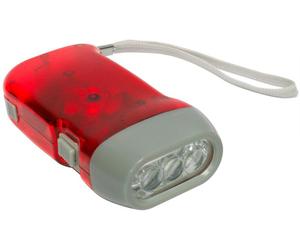 Mini torcia a dinamo con 3 led