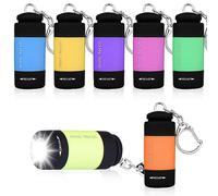 Mini torcia LED - Confezione da 6 mini torcia LED ricaricabile USB portatile, mini torcia a LED, mini torce per bambini, ideale per campeggio, escursionismo, viaggi, ciclismo, feste all'aperto