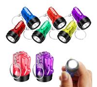 Mini Torcia Portachiavi,Mini Torcia LED Set,Torcia per Bambini,Torcia Elettrica Bambini,Torcia Portatile Set,Torcia Bambini,Flashlight in Plastica,Torcia Giocattolo per Campeggio,Emergenza,8PC