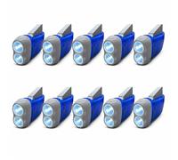 MINI TORCIA portatile 2 Led luce (Ricarica manuale DINAMO )scatola Da 10 PEZZI