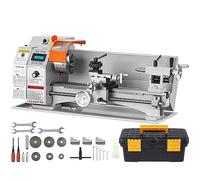 Mini tornio in metallo senza spazzole 7''x16 '' / 180mm*400mm 800W Display digitale Tornitura a variazione continua for la lavorazione dei metalli