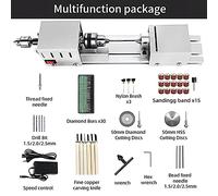Mini tornio per legno 12-24V DC fai da te lavorazione del legno in miniatura Buddha perla tornio rettifica lucidatura perline trapano per legno strumento rotante