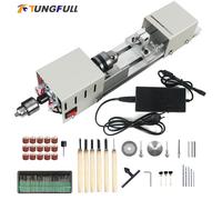 Mini tornio per legno macchina lavorazione del legno fai da te Buddha perla tornio rettifica lucidatura perline trapano per legno utensile rotante 12-24VDC