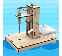 Mini trapano da tavolo Studenti Scienza e tecnologia Piccola produzione Invenzione Strumenti modello di perforazione di tavole di legno fai-da-te