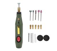 Mini Trapano Elettrico 18000 Giri/Min Utensile Rotante Kit per Intaglio Legno Agata Rettifica Lucidatura con Testa Levigatura 4 Pezzi e Punta(EU Plug 110-240V)