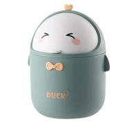 Mini Trash Can - Cute Cartoon Desktop Waste Bin, With Lid, Compact 12x12x20