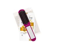 Mini Travel Essentials - Set da viaggio con shampoo e balsamo, da donna, ripara e proteggi shampoo e balsamo, 90 ml, spazzola pieghevole con specchio e lista di imballaggio da viaggio