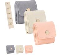 Mini Travel Jewelry Bag, Foldable Multifunctional Travel Jewelrys Pouch With Buckle, Travels Jewelrys Organizer Case, Small Jewelry Box for Earrings, Rings, Necklaces (3 pcs)
