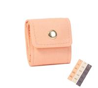 Mini Travel Jewelry Bag, Travel Jewelry Case, Travel Essentials, Pouch Case Box Organizer with Buckle, Portable Foldable for Earrings, Rings, Necklaces, Necklaces On the Go (Pink)