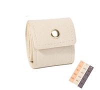 Mini Travel Jewelry Bag, Travel Jewelry Case, Travel Essentials, Pouch Case Box Organizer with Buckle, Portable Foldable for Earrings, Rings, Necklaces, Necklaces On the Go (White)