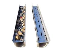 Mini Trench Drain, Extra Narrow Channel with Cover - Linear Rainwater Well for Patio, Plazas, Balconies, And Bathrooms(7x3cm(2 3/4" x1 1/8"))