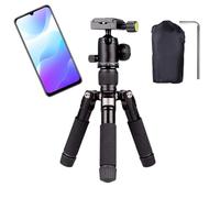Mini treppiede da tavolo - Supporto per fotocamera portatile per telefono, supporto angolare regolabile, supporto per tablet stabile, fotografia selfie in diretta streaming, pesca notturna, compatto