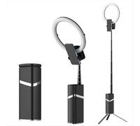 Mini treppiede LED portatile per streaming live nero