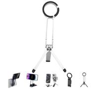 Mini Treppiede MA38, Supporto Bifacciale In Alluminio MA 38, Supporto Tascabile Pieghevole, Regolabile A 180° Con Magnete Potente For Viaggi E Vlogging(Silver)