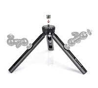 Mini Treppiede, Moman TR01S Piccolo Treppiede da Tavolo in Alluminio con Vite da 1/4" e 3/8" con Carico Massimo di 5kg per Smartphone DSLR Camere, Mini-Treppiede-Tavolo-Piccolo-Fotocamere Nero