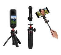 Mini treppiede per selfie con attacco a vite da 1/4" per iPhone Insta 360 X5, treppiede compatto e leggero da tavolo portatile per fotocamere DJI OSMO Pocket 3, Sony, Canon, Nikon, supporto per