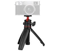 Mini treppiede portatile in metallo da tavolo con testa a sfera a 360 gradi, videocamera compatta per Sony ZV1 RX100 VII RX1R II Canon G7X Mark Fujifilm X100V Leica Q2, nero