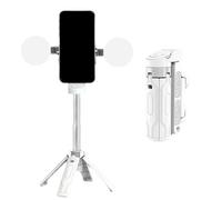 Mini treppiede tascabile girevole a 360°, mini bastone per selfie con telecomandi staccabili, impugnatura estensibile, treppiede per telefono cellulare (bianco, 1 pezzo)
