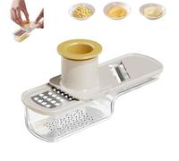 Mini trita-aglio multifunzione, per grattugiare, affettare e macinare, 3 in 1, portatile, per zenzero e verdure, con contenitore, facile da usare, accessorio da cucina (A 1PCS)