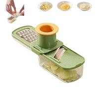 Mini trita-aglio multifunzione, per grattugiare, affettare e macinare, 3 in 1, portatile, per zenzero, verdure con contenitore, facile da usare, accessorio da cucina (B 1 pz)