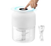 Mini tritacarne - ABS metallo 12 x 8 cm | Mini tritacarne e aglio, tagliaverdure | Robot da cucina ergonomico a pulsante, per patate, maiale, ,