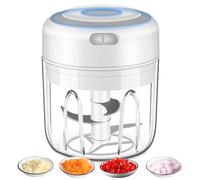 Mini tritacarne elettrico, robot da cucina portatile, tritatutto per verdure e cipolle, tritacarne senza fili con ricarica USB per verdure, pepe, cipolla, alimenti per bambini, condimenti, noci()