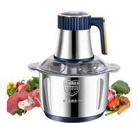 Mini tritacarne elettrico, tritatutto da 500 W, ciotola in acciaio inossidabile da 5 L, macchina per tritare carne e verdure con 6 lame per frutta e verdura